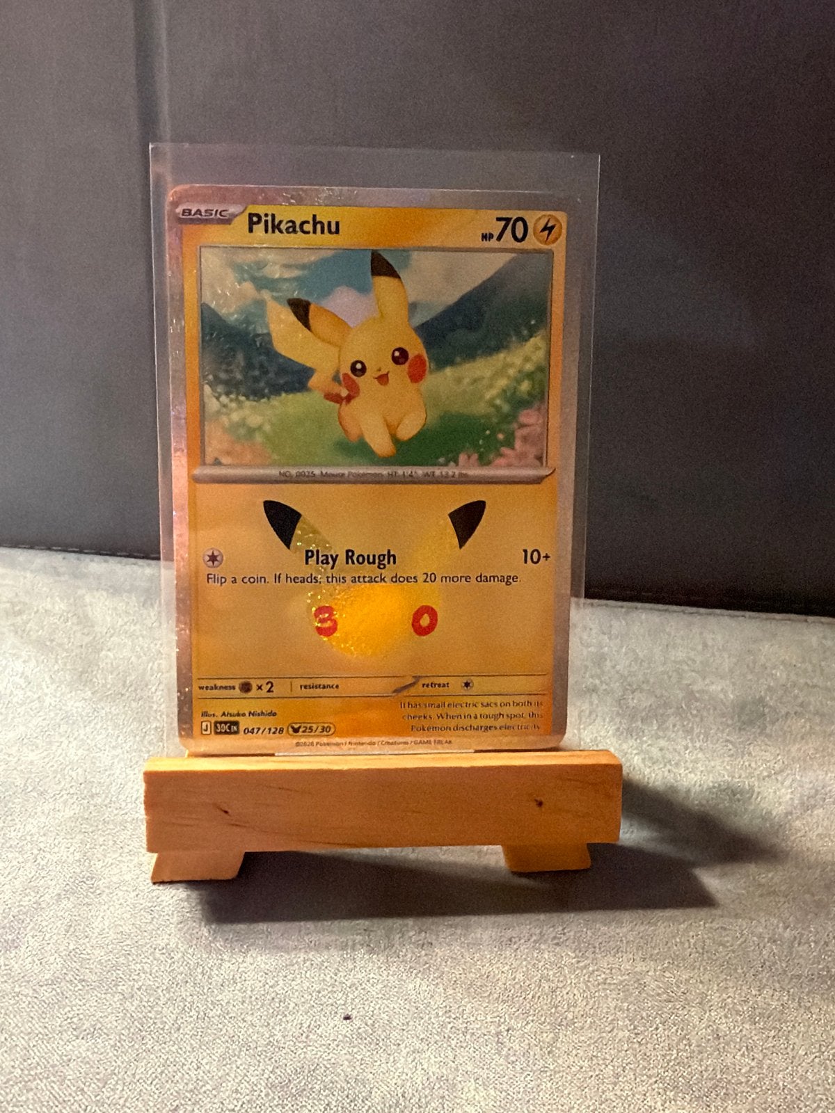 Pikachu Pokémon Kaart - Basic, HP 70, Ophalen of Verzenden, Gebruikt, Losse kaart