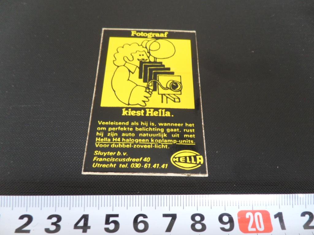 sticker Fotograaf kiest HELLA Utrecht Sluyter bv, Verzamelen, Ophalen, Zo goed als nieuw