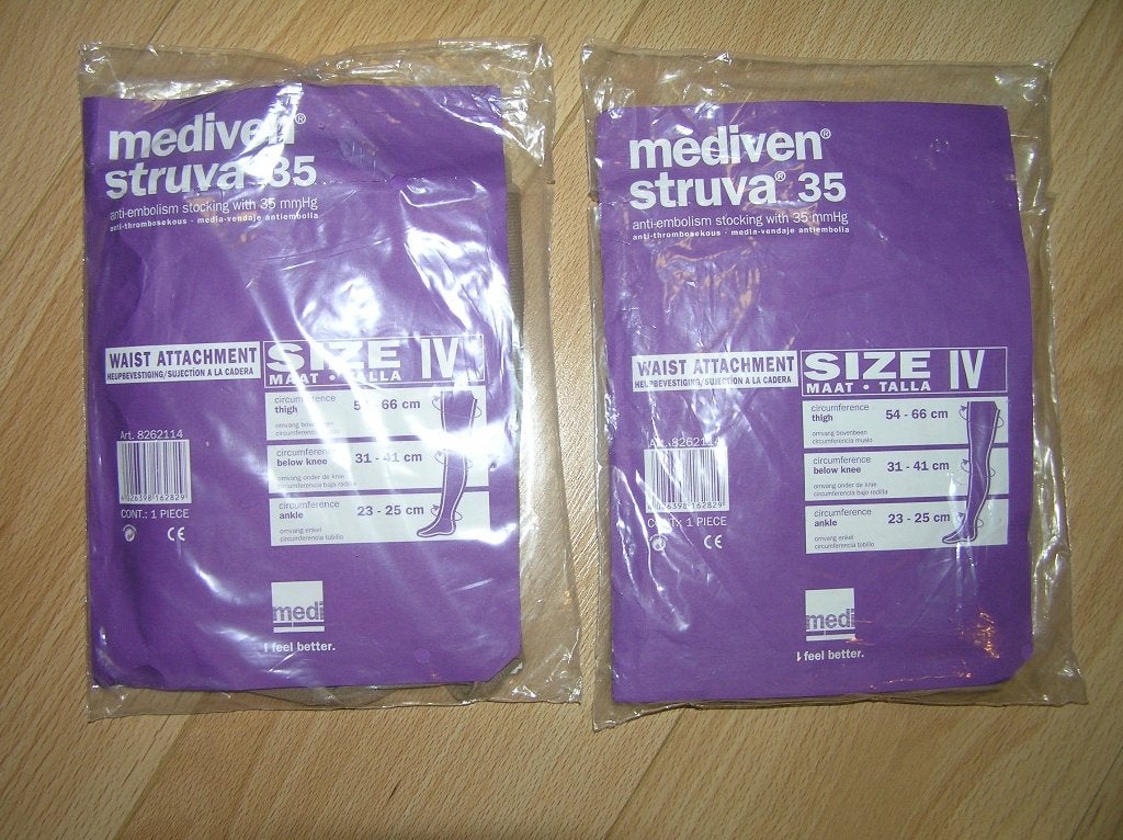 Anti-trombose steunkous Mediven Struva 35 maat 4 beige lang, Ophalen of Verzenden, Nieuw, Overige typen