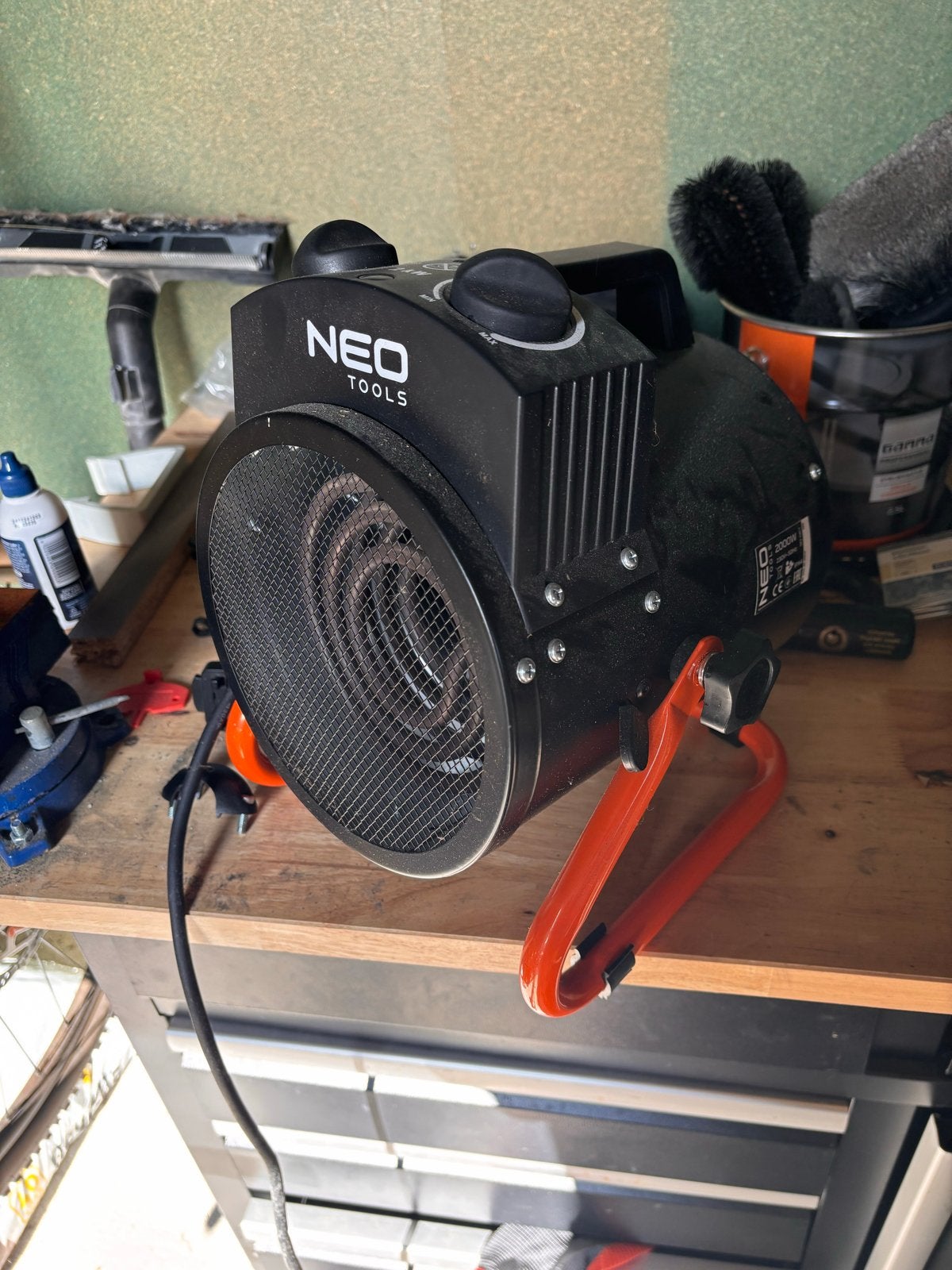 Neo Tools Heteluchtverwarming 2000W voor schuur/garage, Ophalen of Verzenden, Gebruikt, 800 watt of meer, Overige typen