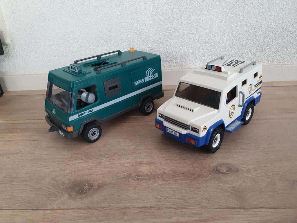 Playmobil Politie en Bank Geldwagen Set, Ophalen of Verzenden, Gebruikt