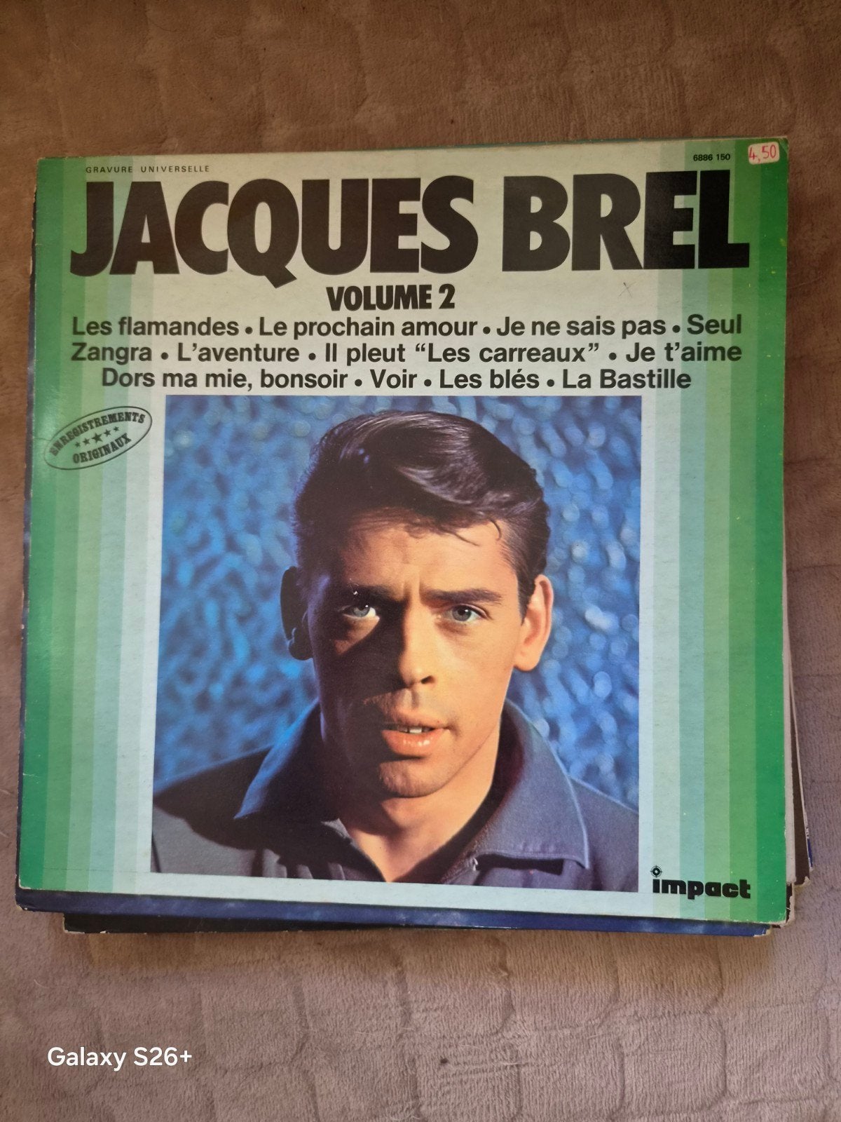 Jacques Brel - Volume 2 LP (Impact), LP, Gebruikt, Overige genres, Ophalen of Verzenden