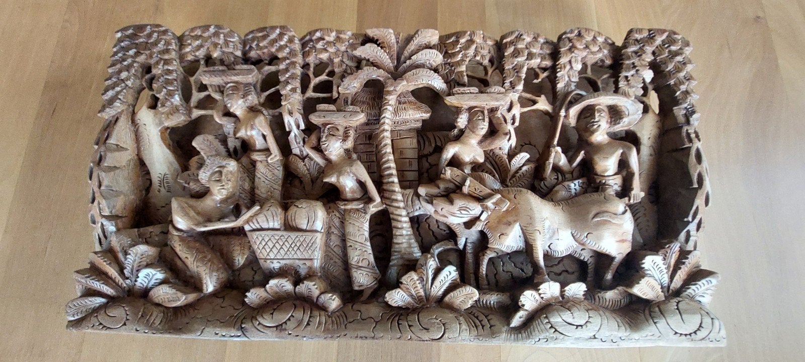 Handgesneden Balinees houtsnijwerk, Ophalen, Houtsnijwerk, Handgemaakt, 20 - 50 cm