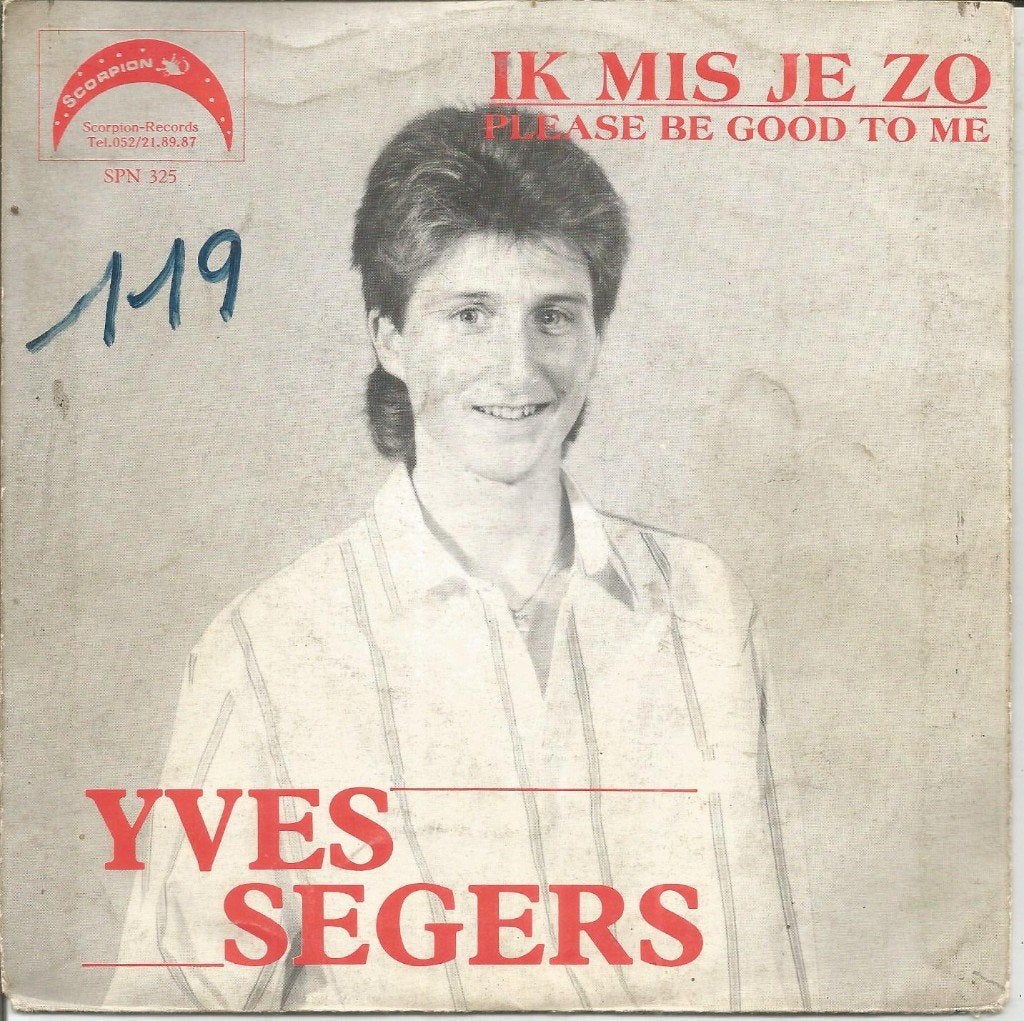 Yves Segers – Ik Mis Je Zo (1988), Gebruikt, Fotohoes, 7 inch, Ophalen of Verzenden