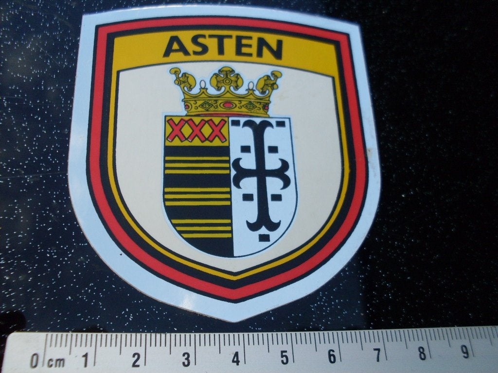 folie sticker gemeente plaats asten logo embleem wapen, Verzamelen, Stickers, Verzenden, Zo goed als nieuw, Overige typen