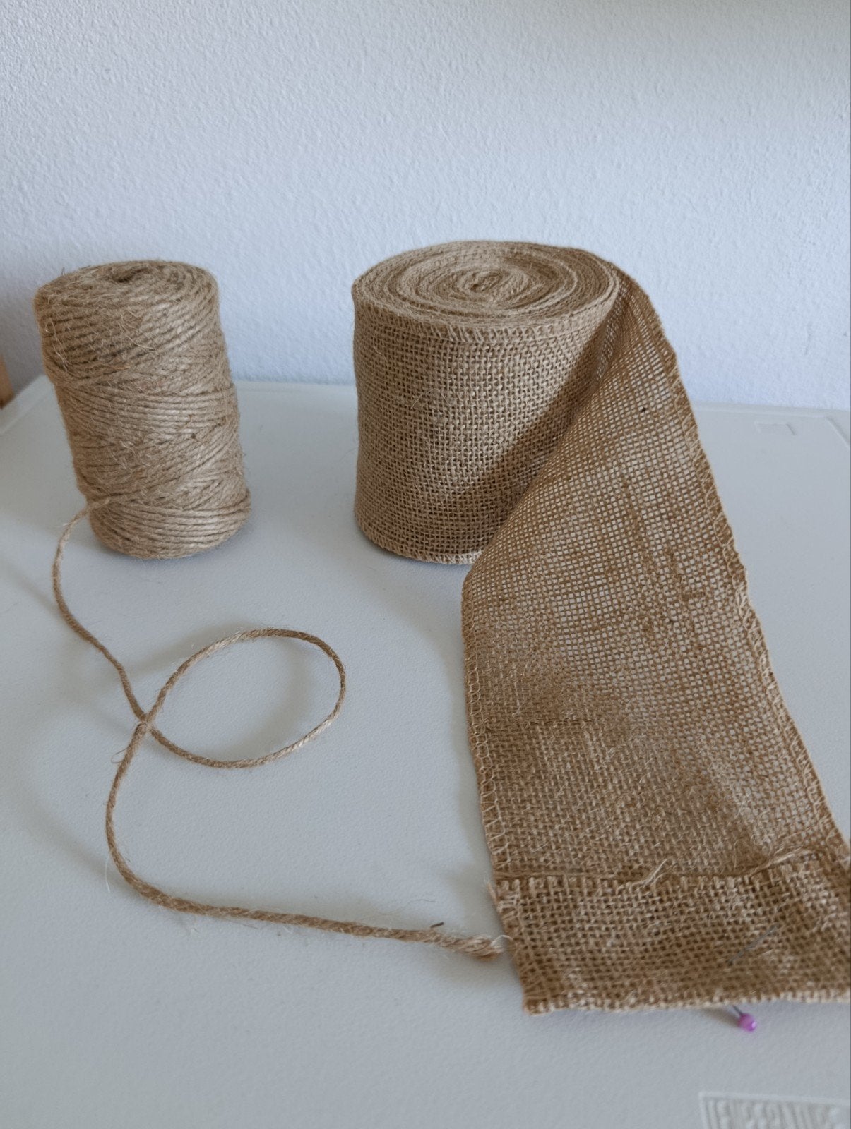 Jute touw en jute band voor knutselen en decoratie, Nieuw, Ophalen of Verzenden, Natuurlijk materiaal, Bruin