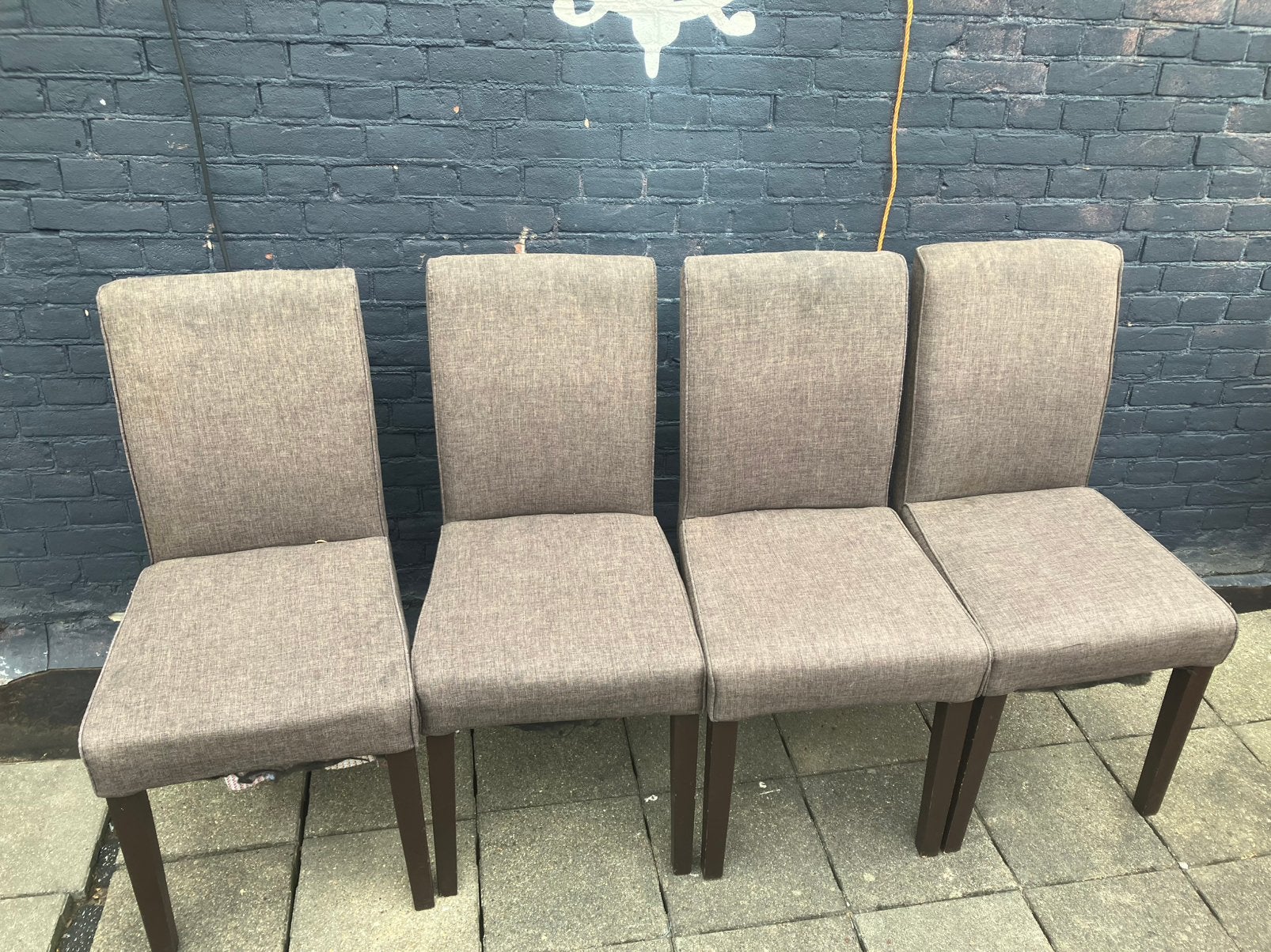 Vier stoelen gratis, Huis en Inrichting, Stoelen, Gebruikt, Vier, Ophalen