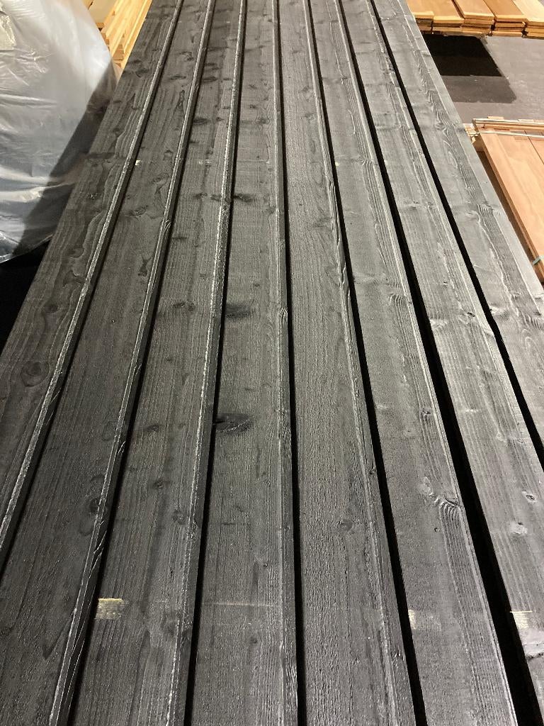 Zwarte geveldelen-channelsiding–rabatdelen–gevelbekleding, Minder dan 25 mm, Nieuw, Plank, 300 cm of meer