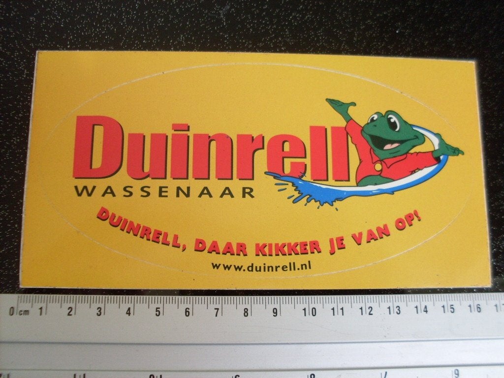 sticker Duinrell wassenaar daar kikker je van op! ovaal, Verzenden, Zo goed als nieuw, Bedrijf of Vereniging