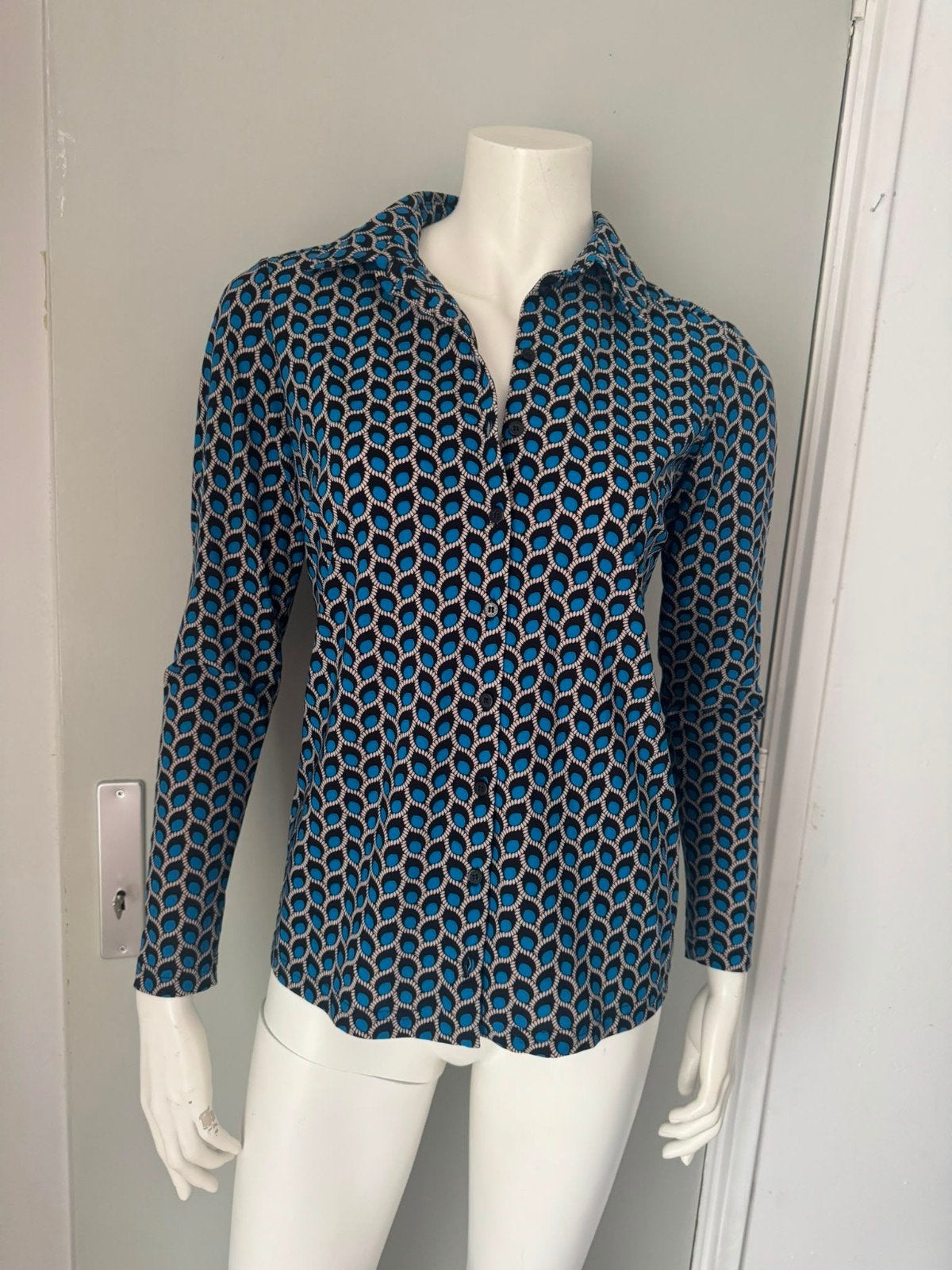 Studio Anneloes Poppy bird shirt - black/cobalt maat S, Studio Anneloes, Zo goed als nieuw, Maat 36 (S), Meerkleurig