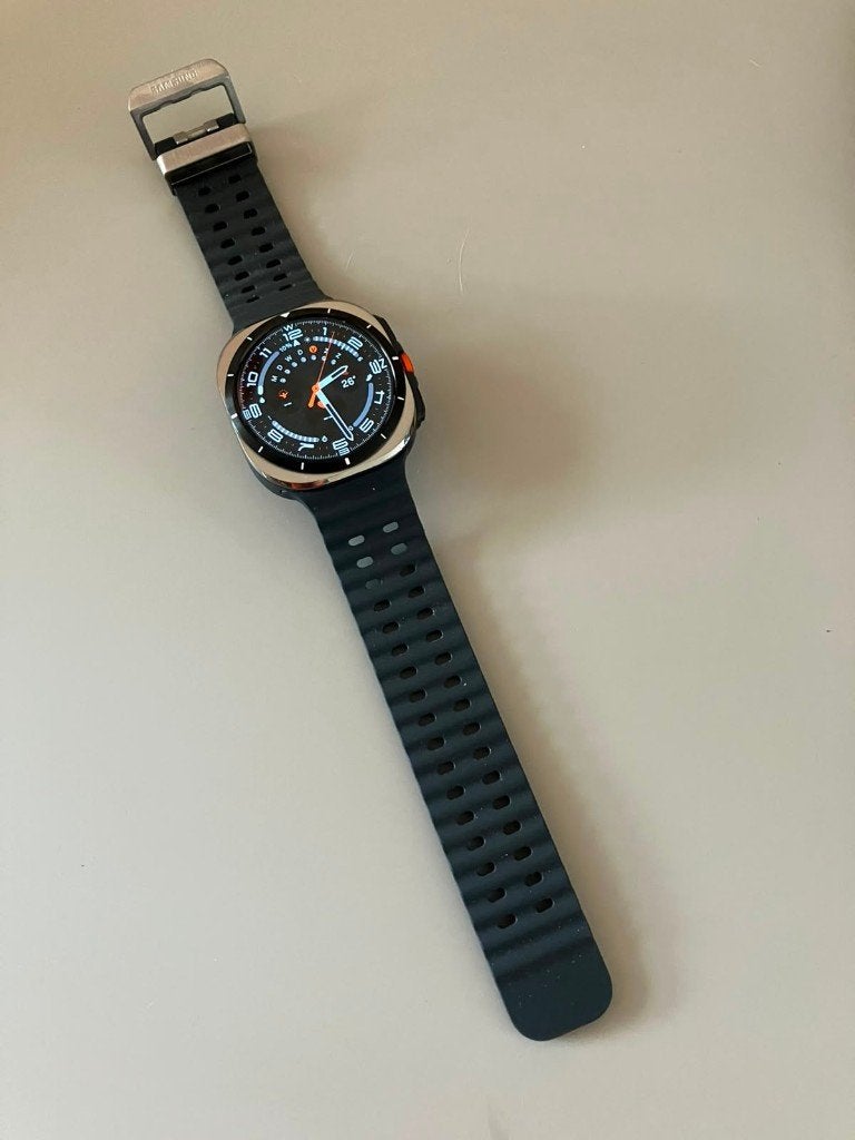 SAMSUNG Galaxy Ultra 47.4mm - LTE Smartwatch Titanium Silver, Sieraden, Tassen en Uiterlijk, Smartwatches, Ophalen, Zo goed als nieuw