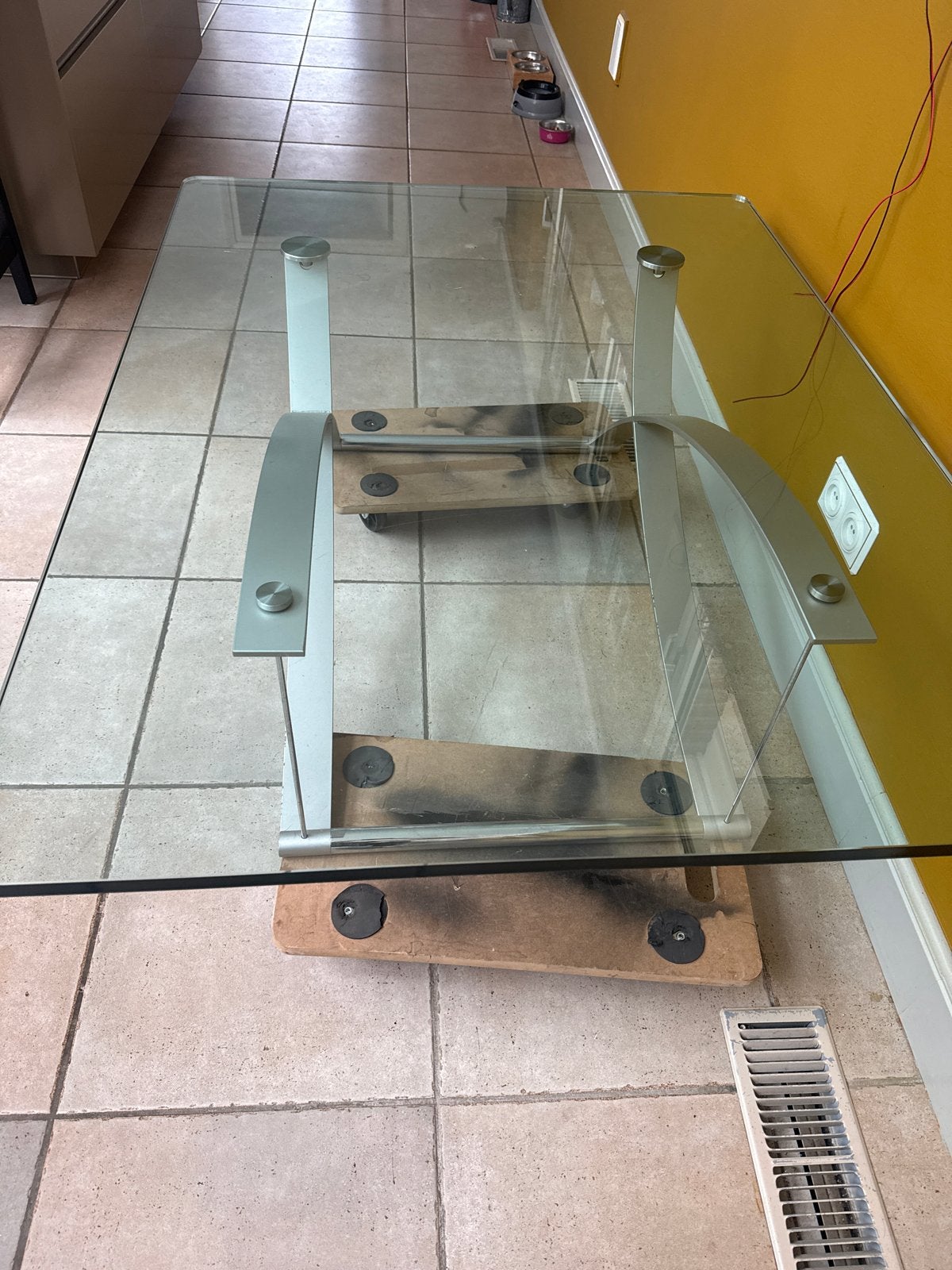 Rolf Benz Glazen salontafel, Ophalen, 50 – 75, Gebruikt, 100 tot 150 cm