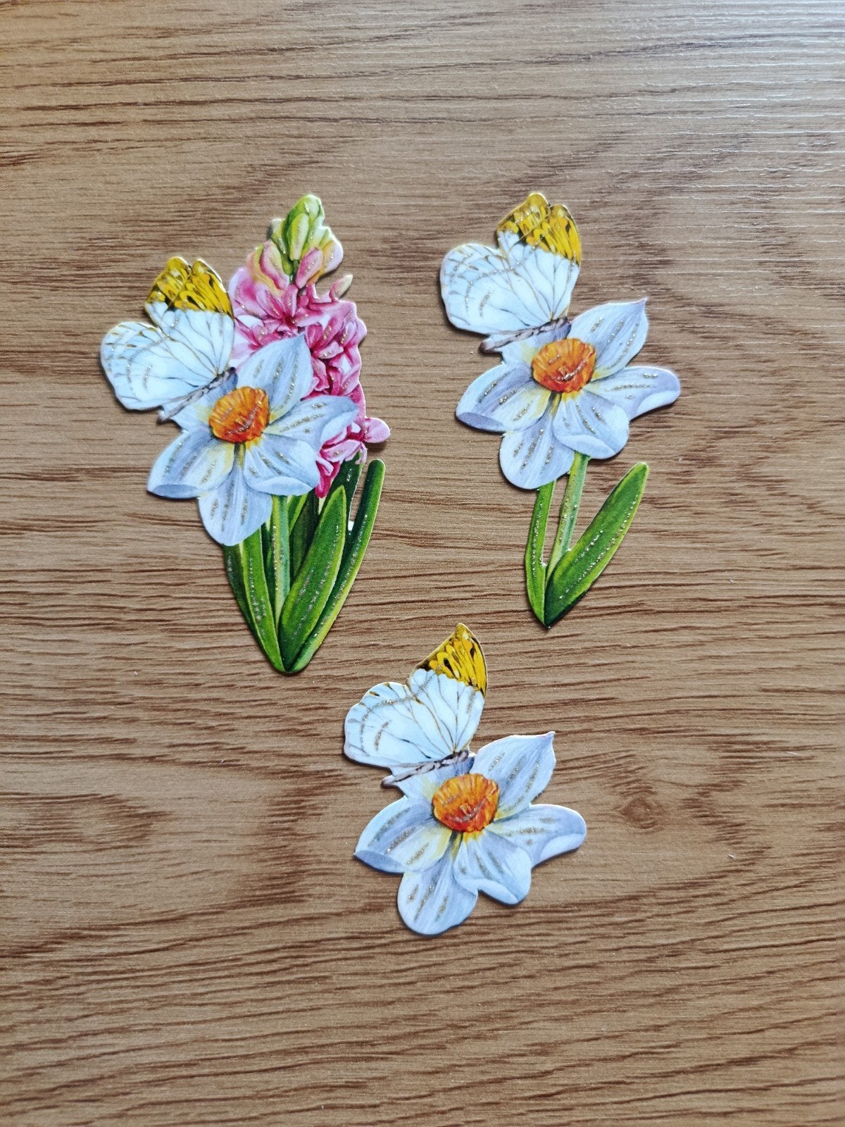 3D plaatjes bloem met vlinder,, Ophalen of Verzenden, Nieuw, Overige thema's, Overige typen