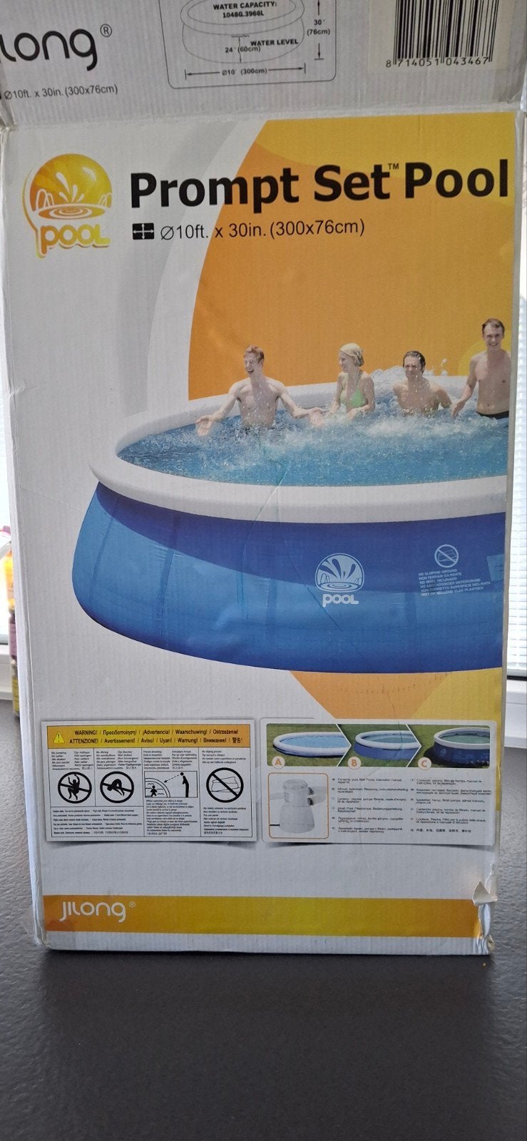 Jilong Prompt Set Pool Ø300x76cm, Tuin en Terras, Zwembaden, 200 tot 300 cm, 80 tot 120 cm, Rond, Nieuw