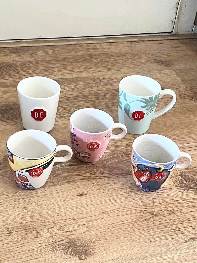 Zeldzame Collectie Douwe Egberts Mokken - 5 stuks, Ophalen of Verzenden, Zo goed als nieuw