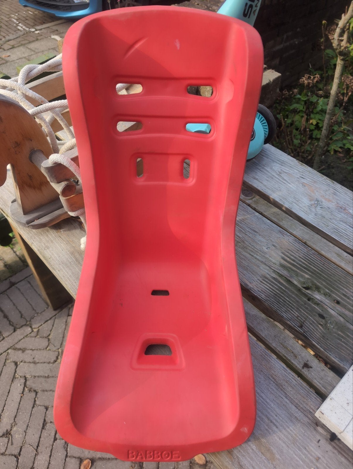 Babboe peuterzitje/schaal voor bakfiets, Fietsen en Brommers, Ophalen of Verzenden, Gebruikt, Achterzitje, Babboe