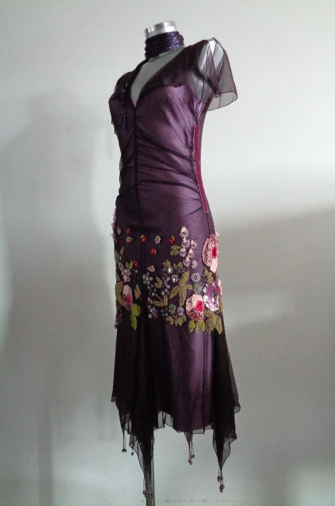 Jorando Italy designer paarse jurk, IT44-NL38 NIEUW, Kleding | Dames, Maat 38/40 (M), Paars, Nieuw, Ophalen of Verzenden