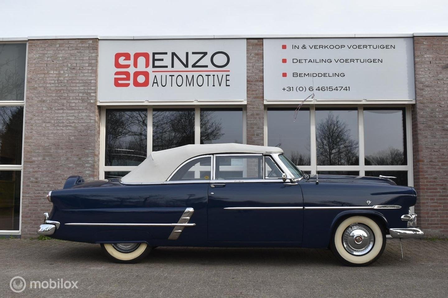 Ford Sunliner CRESLINE |Nieuwstaat| 50 anniversary|1953, Auto's, Lederen bekleding, Gebruikt, 3500 cc, Blauw