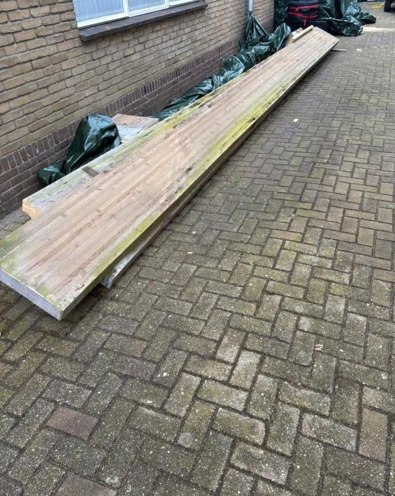 GEZOCHT: Gelamineerde dak liggers, Ophalen, Gebruikt, Hout, 100 mm of meer