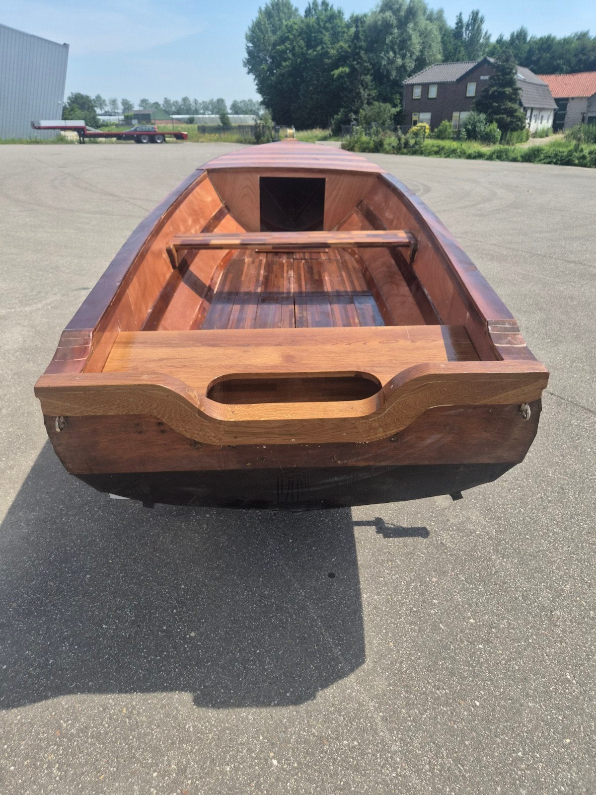 Prachtige houten motorboot met trailer, Ophalen of Verzenden, 5 m, Gebruikt, Hout