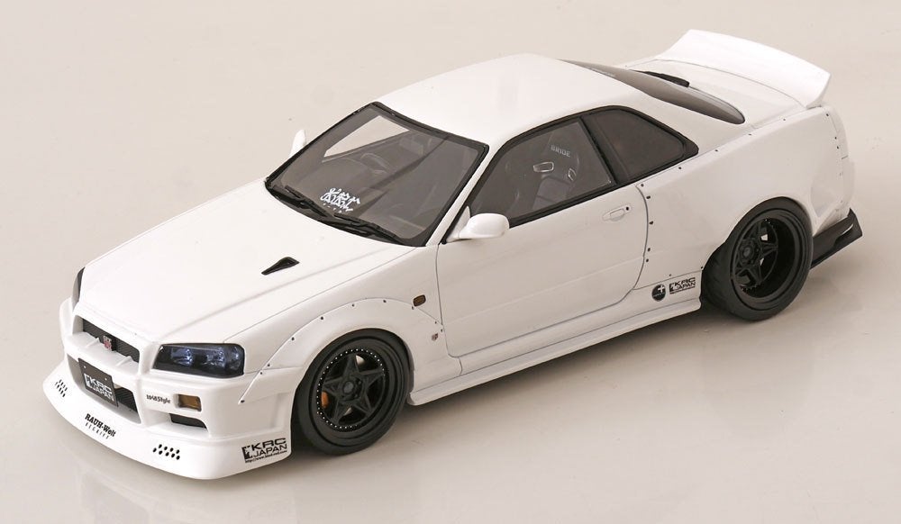 OttoMobile 1:18 Nissan Skyline GT-R (R34) KRC 2019 wit, Ophalen of Verzenden, Nieuw, Auto, OttOMobile