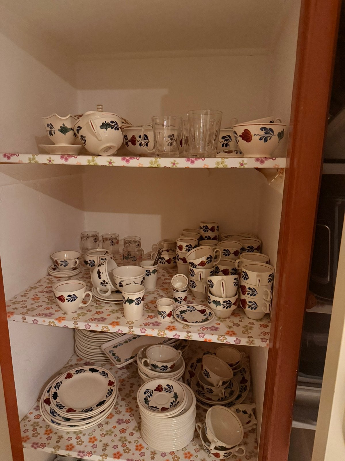 Grote partij Boerenbont servies – compleet servies, Ophalen