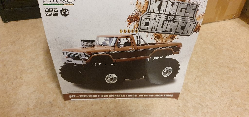 Greenlight 1/18 Ford F-350 BFT Monster Truck, Hobby en Vrije tijd, Ophalen of Verzenden, Zo goed als nieuw, Auto, Overige merken