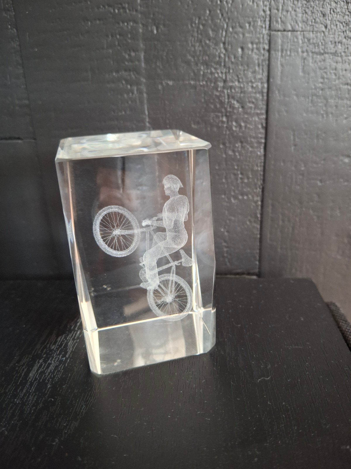 Fietser/wielrenner in glas, Ophalen of Verzenden