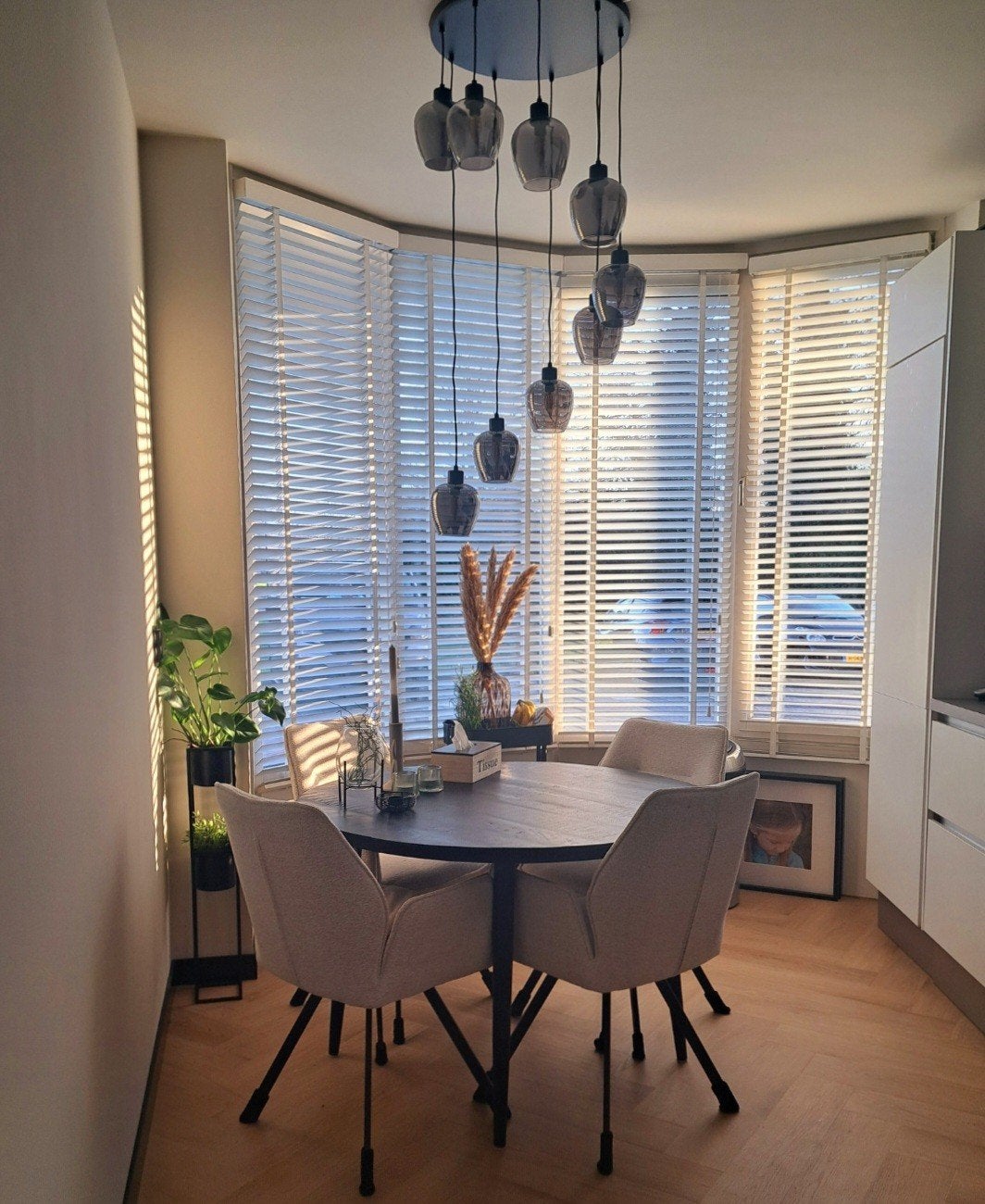 Ronde eettafel 120 cm zwart, Ophalen, Gebruikt, Rond, Vier personen