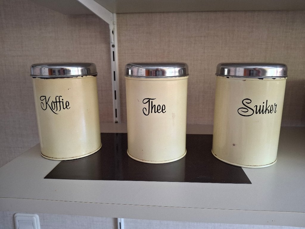 Vintage Brabantia voorraadbussen set (3 stuks) Jaren 60/70, Ophalen