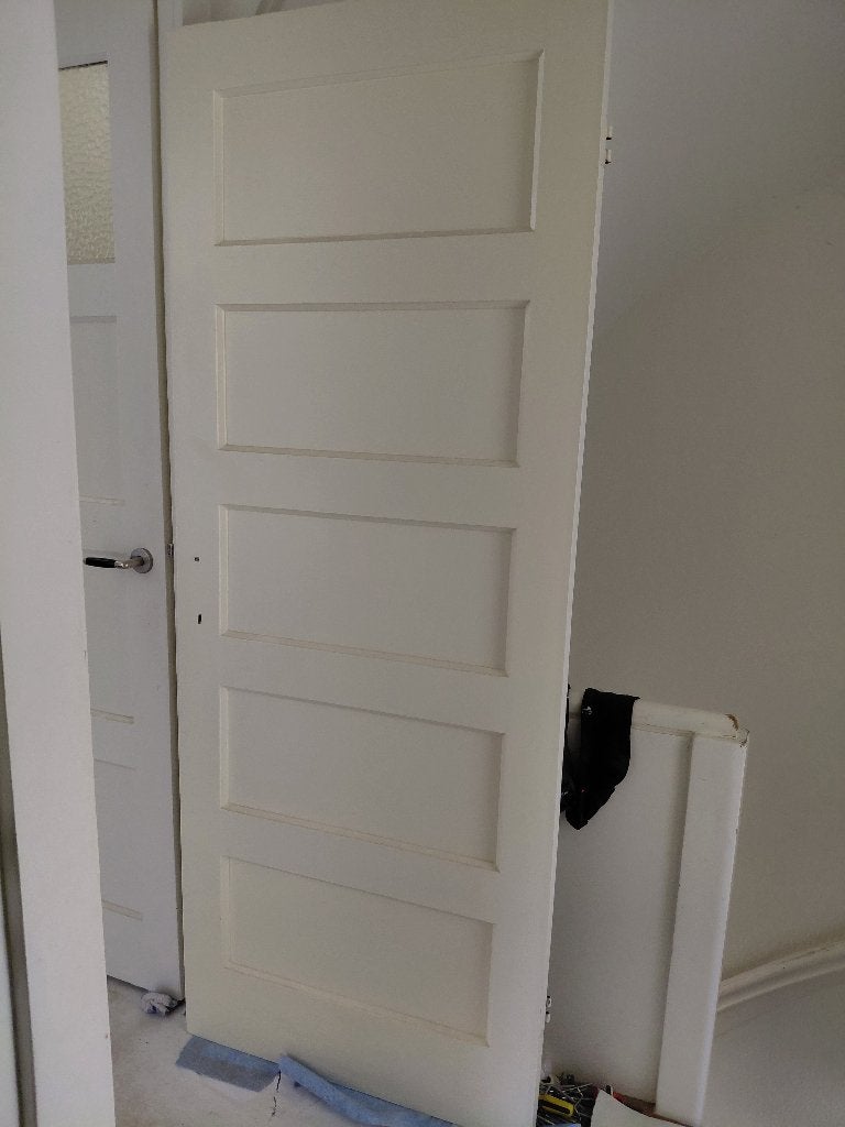 Paneeldeur, 5 vlaks, Ophalen, Gebruikt, Binnendeur, 200 tot 215 cm