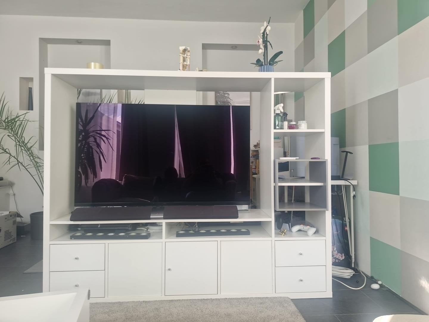 Ikea Expedit TV Meubel met Kastjes en Lades, Gebruikt, 150 tot 200 cm, Ophalen of Verzenden, 150 tot 200 cm