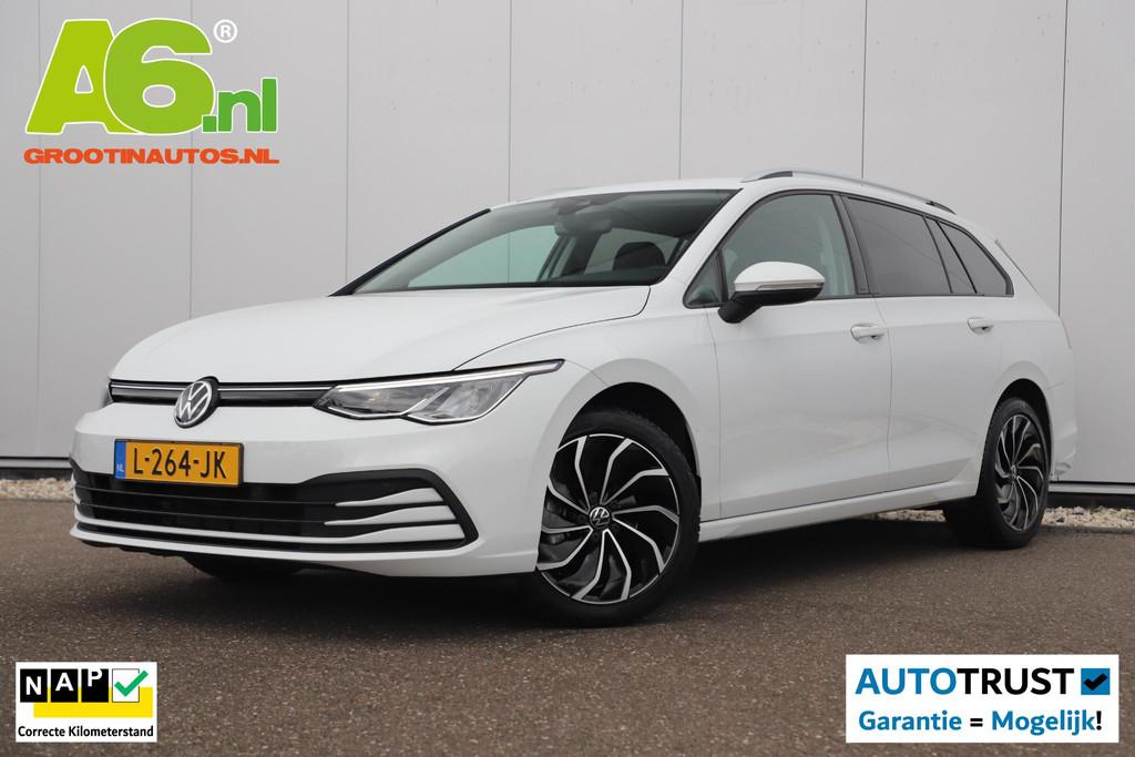 Volkswagen Golf Variant 1.0 eTSI Life Automaat Navigatie Car, Auto's, Stof, Gebruikt, Met garantie (alle), Wit