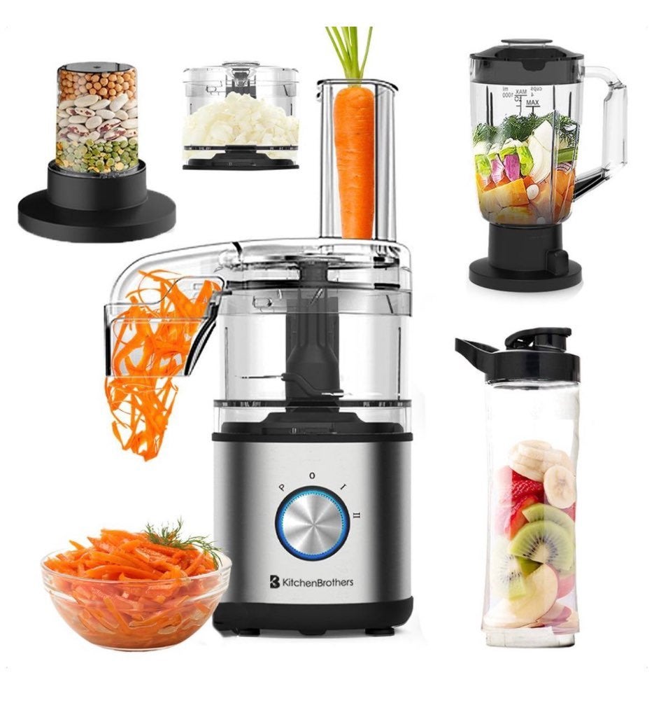 Keukenmachine 4 in 1 - Foodprocessor, 1 tot 2 liter, Ophalen, Nieuw, 3 snelheden of meer