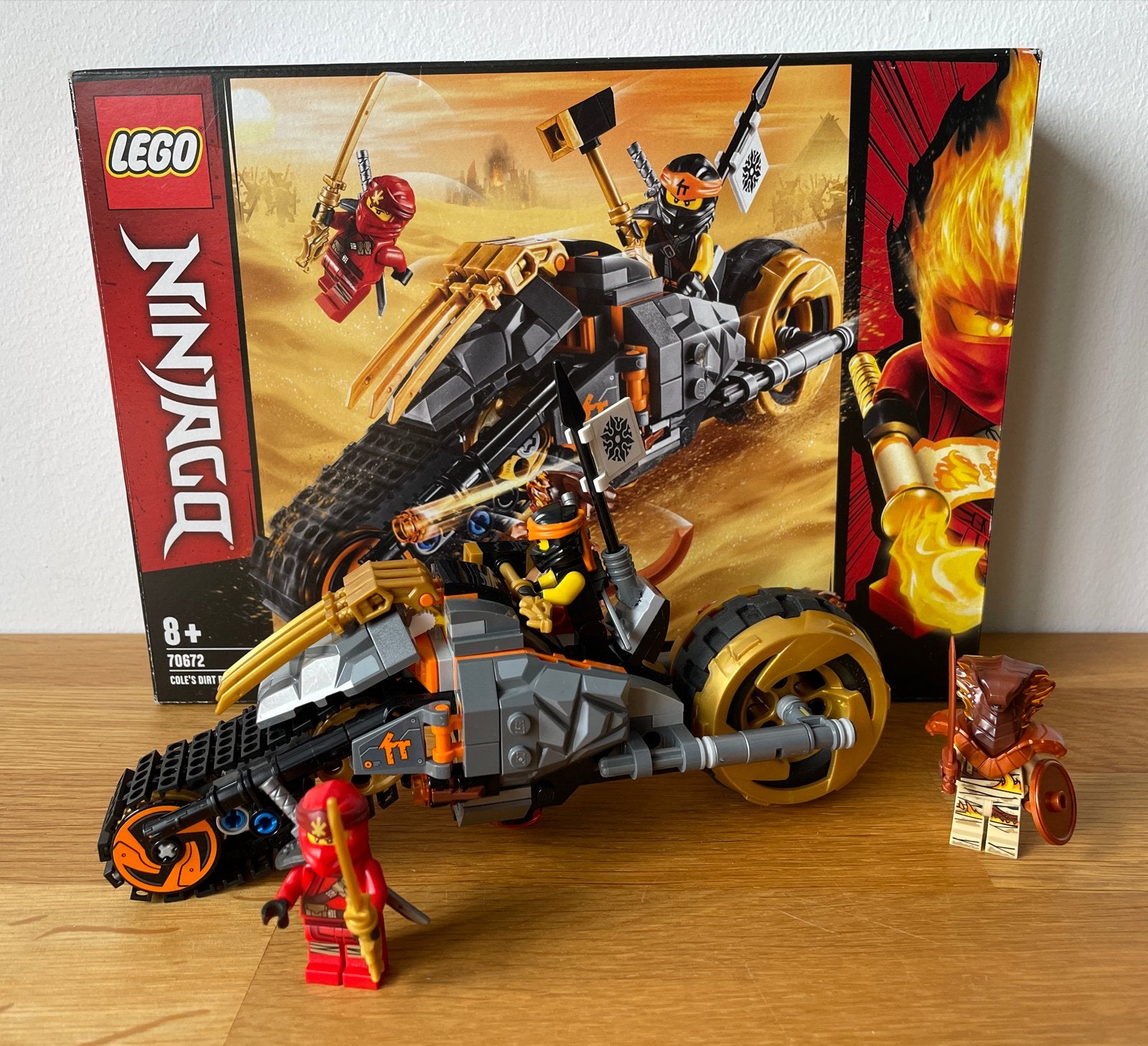 LEGO Ninjago 70672 Cole's Vuurbrommer Complete Set, Lego, Ophalen of Verzenden, Zo goed als nieuw, Compleet