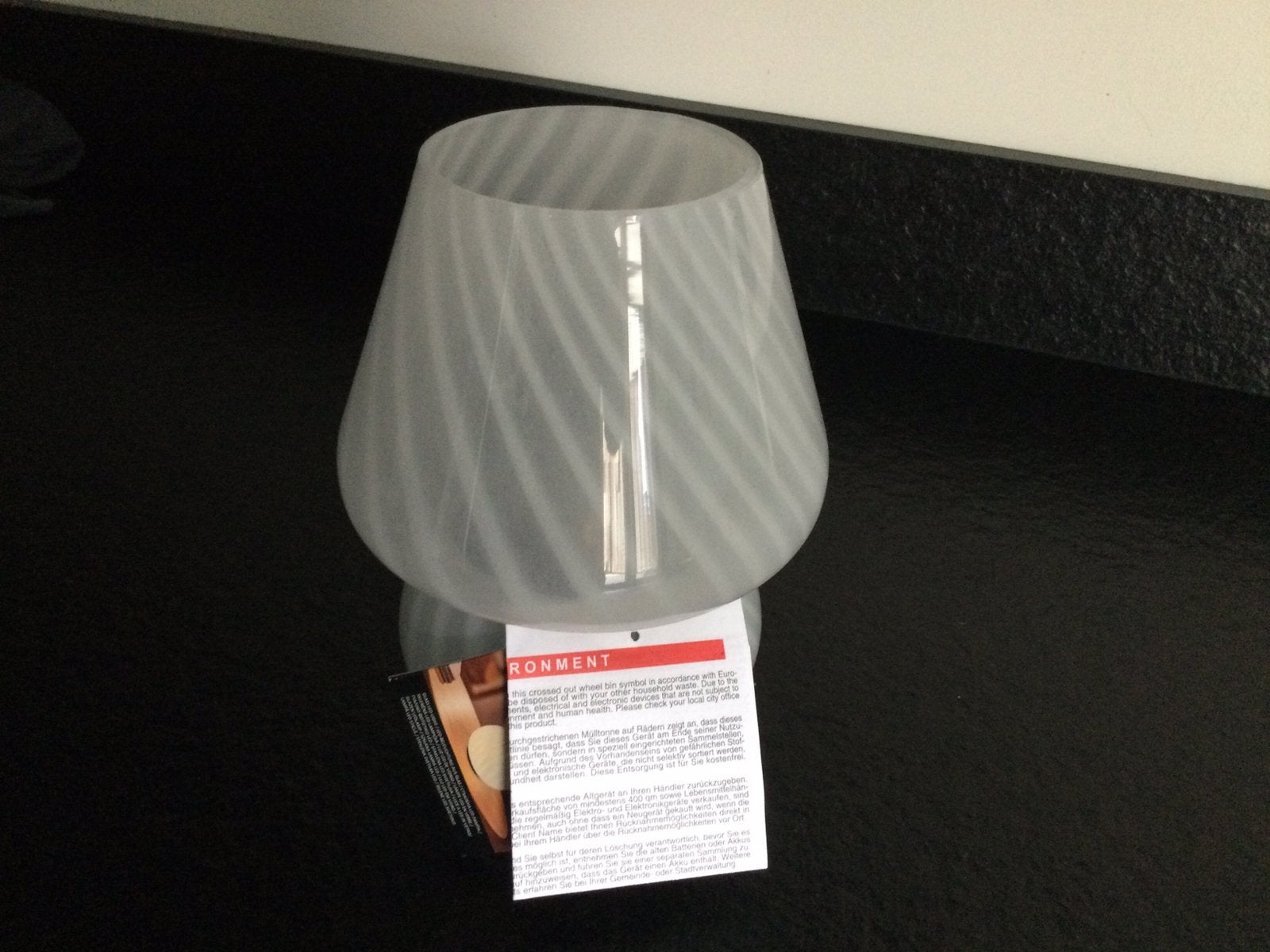 Wit lampje met een lichte grijze streep., Ophalen, Nieuw, Wit