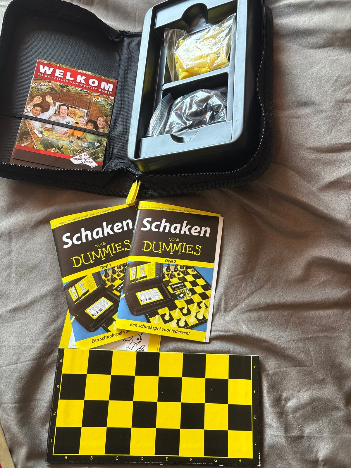 Schaken voor Dummies - Deel 1 & 2 met reisspel, Een of twee spelers, Ophalen of Verzenden, Zo goed als nieuw, Reisspel