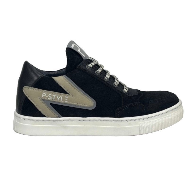 PIEDRO maat 37 lerensneaker zwart/grijs - gratis verzenden, PIEDRO, Verzenden, Schoenen, Nieuw