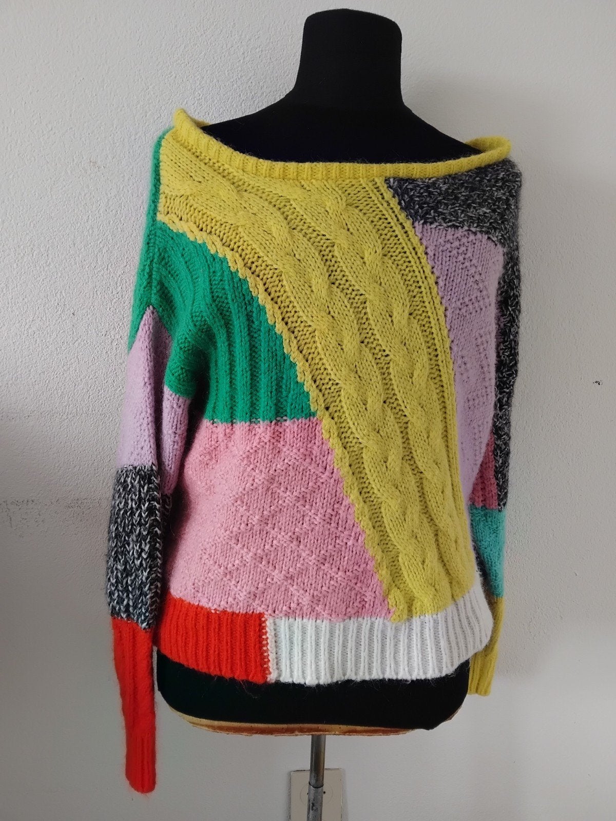 Essentiel Antwerp Patchwork Trui Mohair Maat S, Meerkleurig, Ophalen of Verzenden, Zo goed als nieuw, Essentiel Antwerp