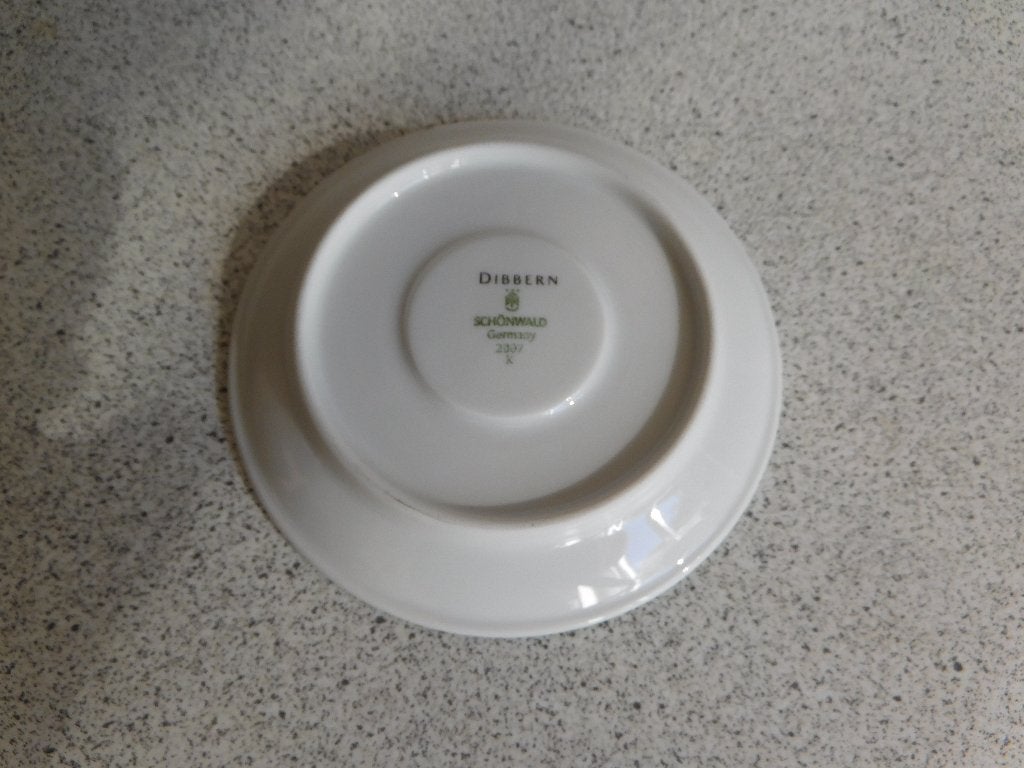 Kop en Schotel Groen Dibbern Schonwald Germany - 50 ml, Overige merken, Ophalen of Verzenden, Zo goed als nieuw, Modern