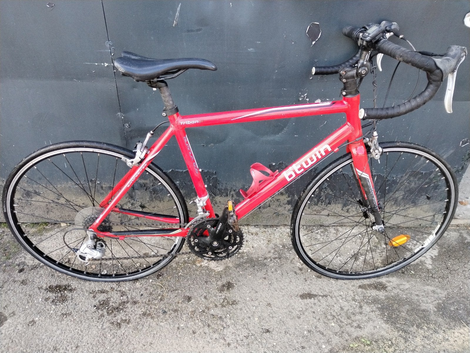 B'twin Triban racefiets, kindermaat (rood), Fietsen en Brommers, Gebruikt, Aluminium, Minder dan 49 cm, Overige maten