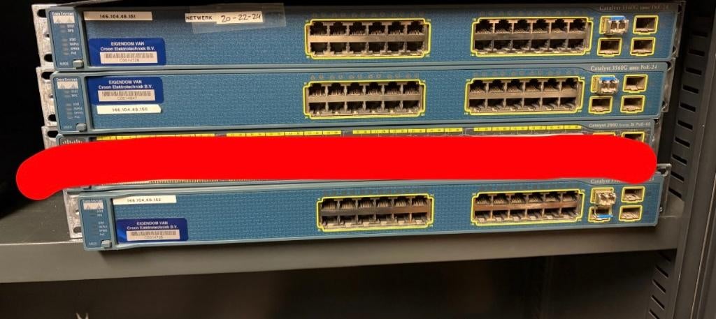 3x Cisco switch, Computers en Software, Netwerk switches, Ophalen, Gebruikt