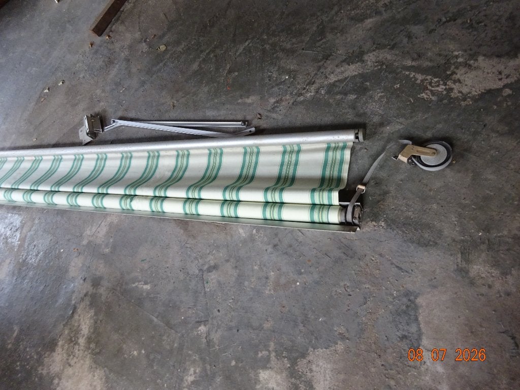 zonnscherm, Ophalen, Gebruikt, 250 cm tot 450 cm, Knikarmscherm