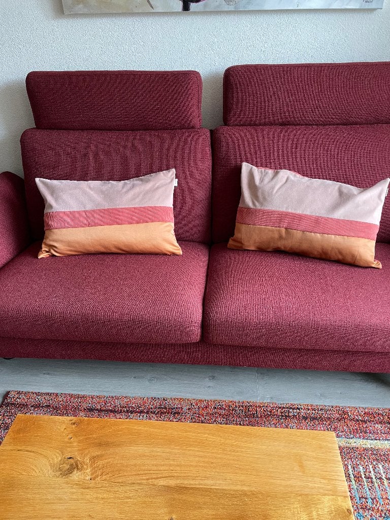 Sierkussen roestkleur corduroy ESPRIT, Huis en Inrichting, Meerkleurig, Zo goed als nieuw, Sierkussen, Afneembare hoes