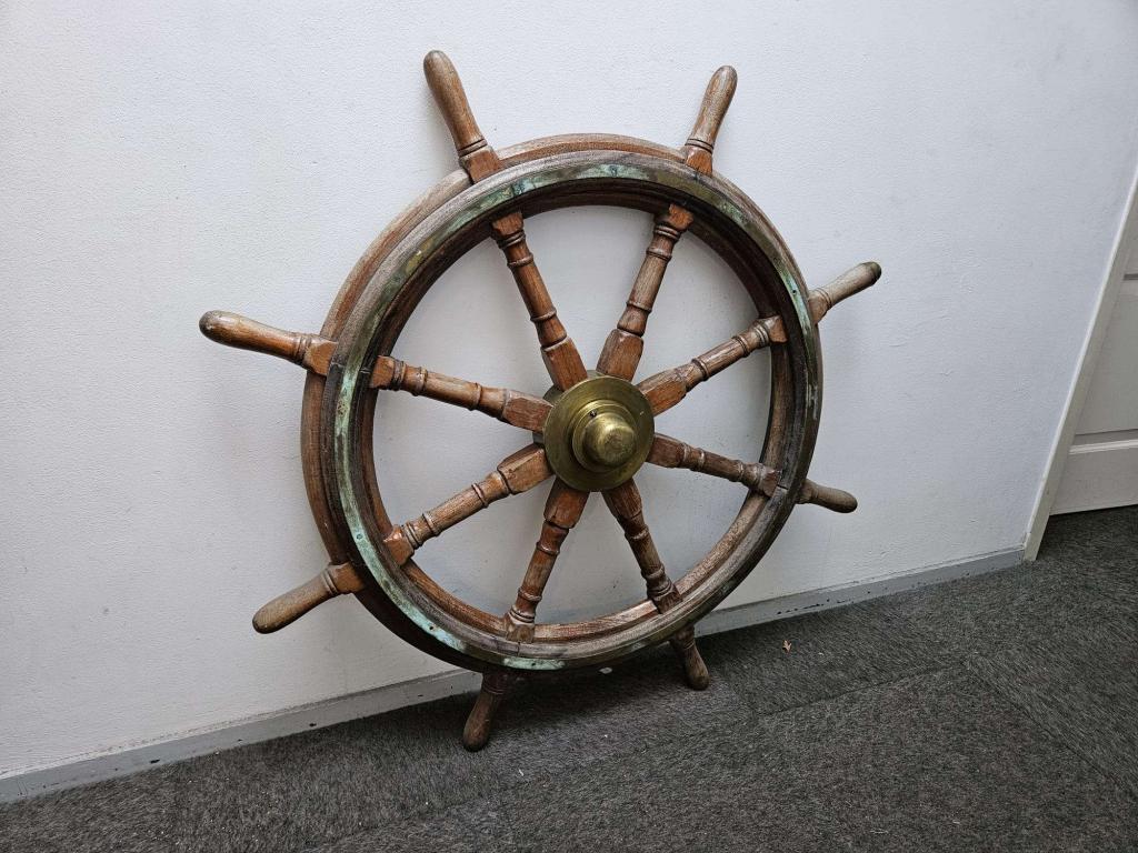 Stuurwiel uit oud vrachtschip scheeproer 125cm, Niet ingevuld, Gebruikt, Gebruiksvoorwerp, Niet ingevuld