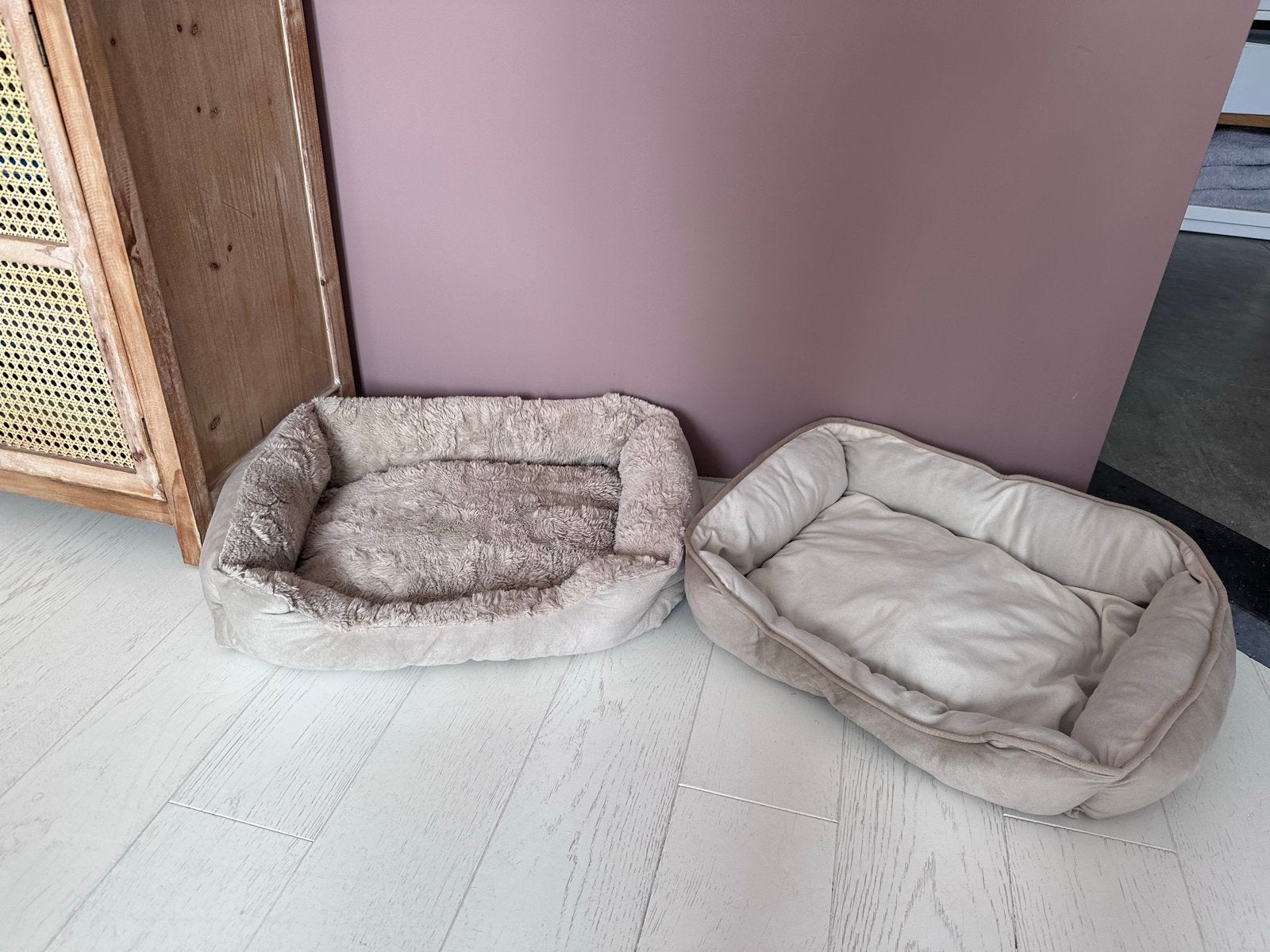 2 kleine hondenmanden voor kleine hond of pup, Ophalen, Riet