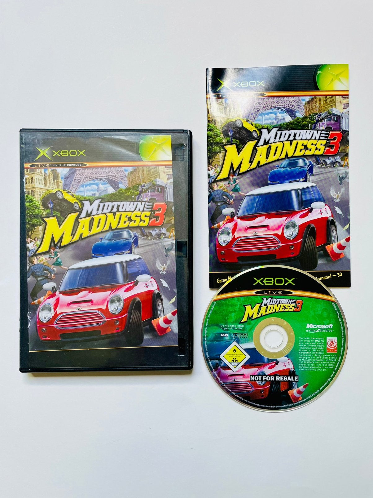 Midtown Madness 3 – Xbox Original – Zonder officiële hoes, Gebruikt, 1 speler, Racen en Vliegen, Ophalen of Verzenden