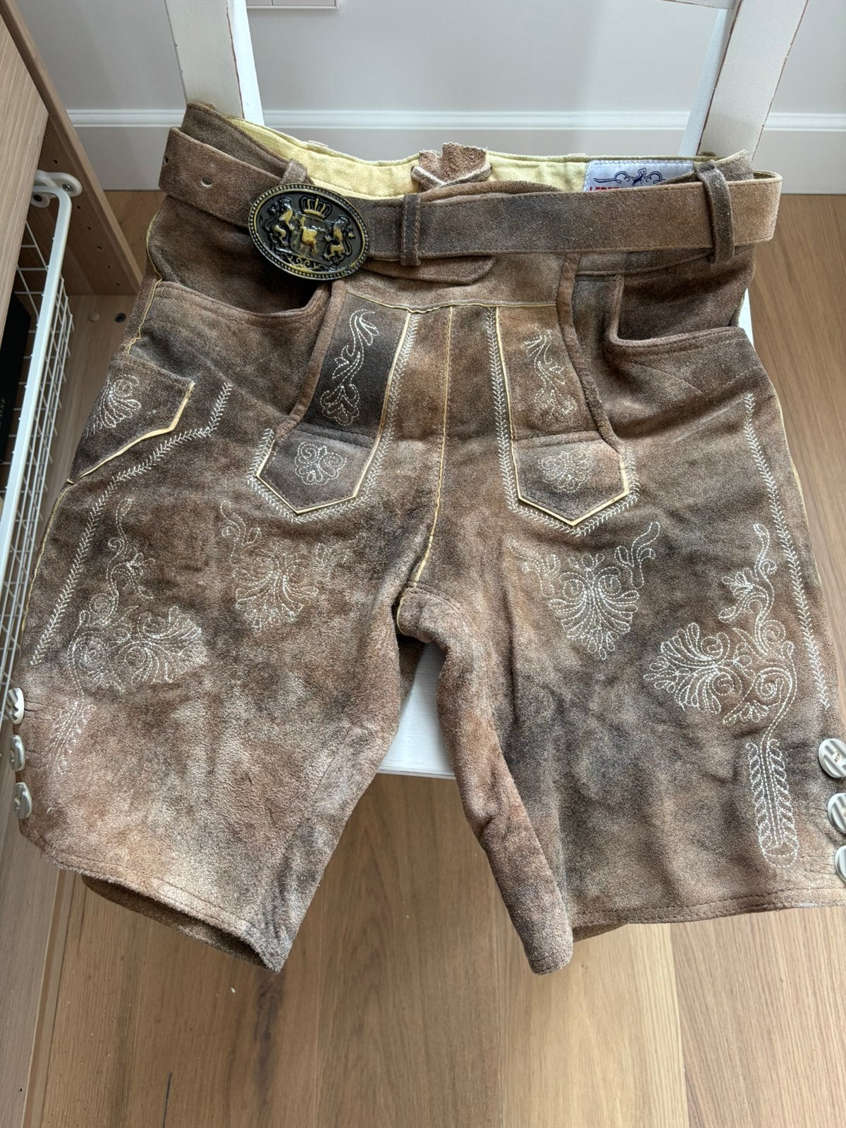 Lederhose (leer) 44, Ophalen of Verzenden, Zo goed als nieuw, Kleding, Historisch