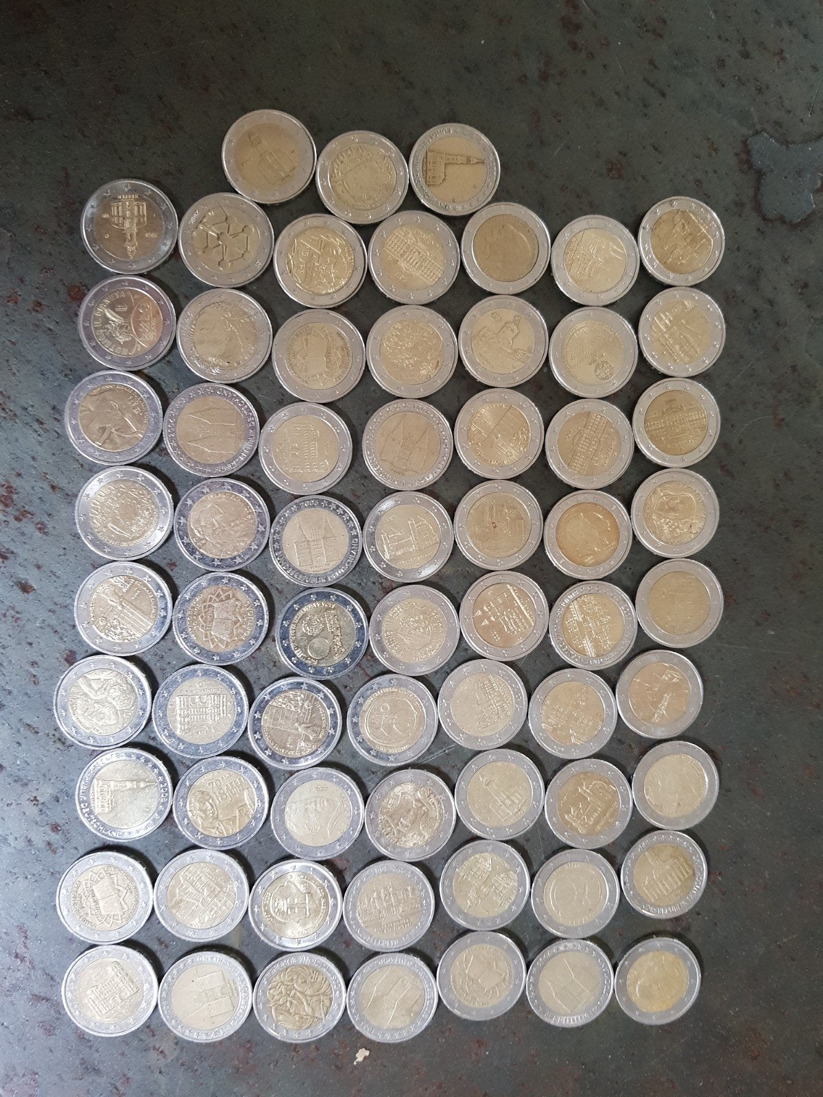 67x verschillende 2 euro herdenkginsmunten, Ophalen, Duitsland, 2 euro