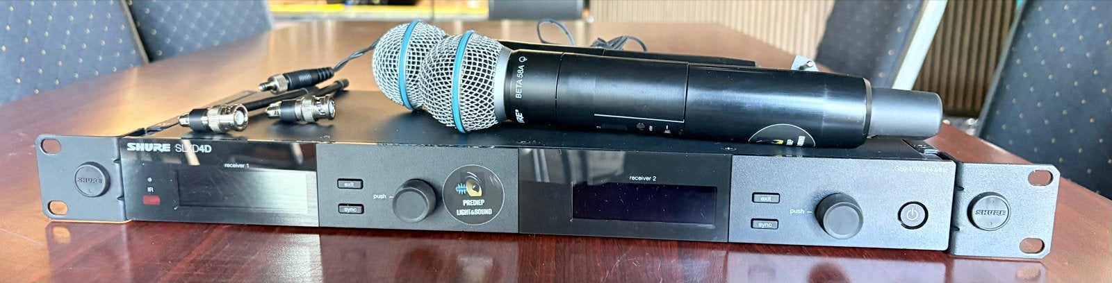Shure SLXD4D Draadloos Microfoonsysteem met SLXD2 G59, Ophalen of Verzenden, Zo goed als nieuw, Zangmicrofoon, Draadloos